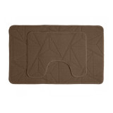 Набор ковриков д/ванной AQUA-PRIME CROSS LOOP (50х80/40х50см) 2267 коричневый 1246