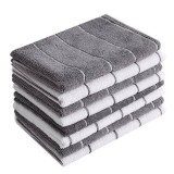 Полотенце д/лица Luxor Страйп 50х90 тем. серый