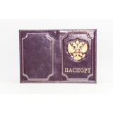 Обложка для паспорта  Герб св. коричневая
