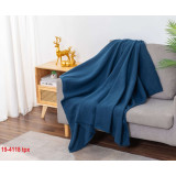 Плед флис 100х150  19-4118 Темный деним 7569