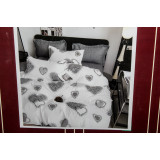 КПБ Пандора А+В сатин простынь на резинке (ЕВРО) № 14