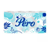 Туалетная бумага PERO LIGHT 3 слоя 8 рул белый *12  0155