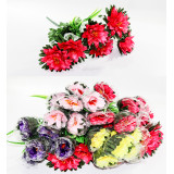 Букет цветов искусств. №502 D=7см (7 цветков) L50см  (уп. 40 цена за уп!)