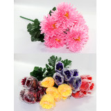 Букет цветов искусств. №1147 D=13см (7 цветков) L 55см (уп. 20 Цена за уп!)