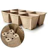 Горшок торфяной квадратный 110*110мм (4 кассеты по 6горш) *50  3828