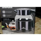 Чайник Добрыня эл. DO-1264С 1,7л 1500Вт стекло медные вставки