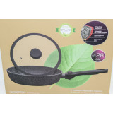 Сковорода Olina съемная ручка толщ.4мм 4слоя покр. ве плиты 28см 176-28 1753