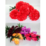 Букет цветов искусств. №555 D=21см (9 цветков) L 85см (уп. 10 Цена за уп!)