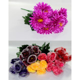 Букет цветов искусств. №1301 D=13см (7 цветков) L60см  (уп.20 цена за уп!)