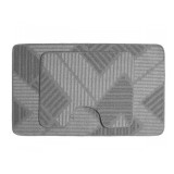 Набор ковриков д/ванной AQUA-PRIME CROSS LOOP (50х80/40х50см) 2254 серый 2281