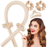 Набор для прически КР-7047 (краб+ 2 резинки+бигуди) бежев