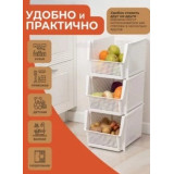 Корзинка Лофт 20л штабелируемая белый *9  4824