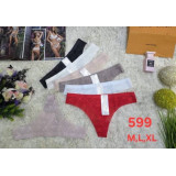 Стринги жен (М-XL) (прод по 3) 599 красный