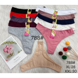 Стринги жен 788 (XL-2XL) (прод по 3) серые