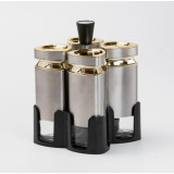 Набор 4 спецовника на подст. 16*10см, банка 9,5*4см 170мл AW1008 2318