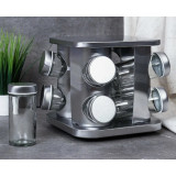 Набор банок для спец 8шт стекл/мет на подст, подст 16*16см банка 9,5*4см 170мл 531-В66-08В 0059