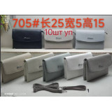 Сумка-клатч 705 (25*15) серо-голубая