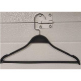 Вешалка дерево черная серебро А-029