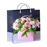 Подарочный пакет из мягкого пластика 24х26+10см Цветочный презент ПОД62788 9709