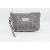 Косметичка жен Леопард (22х14) серая