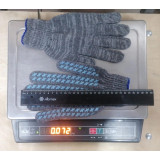 Перчатки  х/б Люкс с ПВХ Кристалл черный 7,5 кл р.9 (L) (прод по 10) *200  №54