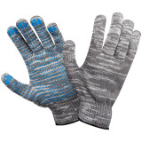 Перчатки  х/б Люкс с ПВХ Кристалл серый 7,5 кл р.9 (L) (прод по 10) *200  №51