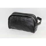 Косметичка муж кожа (22х13) черный