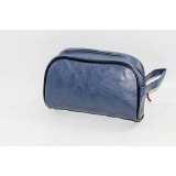 Косметичка муж кожа (22х13) синий