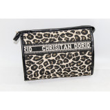 Косметичка жен CHRISTIAN DORIO (25х18) леопард белый