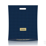 Пакет с вырубной ручкой  40*47 Горох синий (прод.по 50)*600