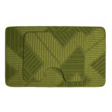 Набор ковриков д/ванной AQUA-PRIME CROSS LOOP (50х80/40х50см) 2250 зеленый 1512