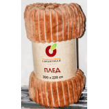 Плед Полоса 150х200 коричн