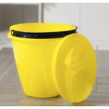 Ведро 10л евро Лайт с крышкой желтый 6323 УЦЕНКА!!!