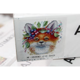 Алмазная живопись без рамы 25х25 АК-2020083 лиса