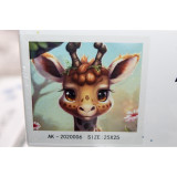 Алмазная живопись без рамы 25х25 АК-2020006 жираф