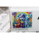 Алмазная живопись без рамы 25х25 АК-2020033 собаки