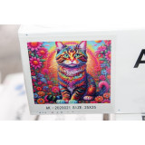 Алмазная живопись без рамы 25х25 АК-2020021 кот