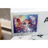 Алмазная живопись без рамы 25х25 АК-2020077 девочка