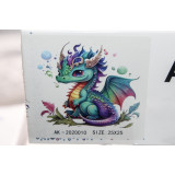 Алмазная живопись без рамы 25х25 АК-2020010 дракон