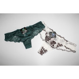 Стринги жен (S-ХL) (прод по3) 6171 зеленый