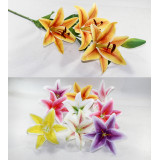 Цветок ЛИЛИЯ искусств. D=20см (3 бутона) L 110см (уп. 20 Цена за уп!)