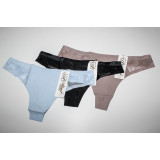 Стринги (L-2XL) (прод по 3) 614 черный