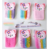 Сумка детс. силикон W-307 (12х20) радуга