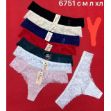 Стринги жен  (S-XL) (прод по 3) 6751 капучино