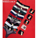 Стринги жен  (S-L) (прод по 3) 6502 черный