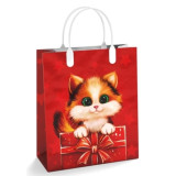 Подарочный пакет из мягкого пластика 23х27+10см Котенок*10 2644 ПОД63447