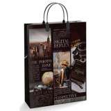 Подарочный пакет из мягкого пластика 30х30+10см Репортаж*40 2286 ПОД69698