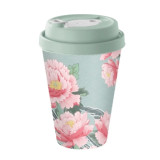 Стакан с крышкой 420мл с декором с клапаном 