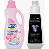 Гель д/стирки ACTIVE д/д Розовая Пудра 1,5л 1245+Гель д/стирки IconClean д/д белья 0,8л 6164