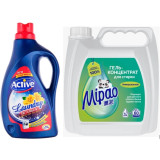 Гель д/стирки ACTIVE ИРАН  Степные цветы 1024 2,5л+Гель д/стирки MIPAO универсал 3л 1622
